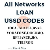 Talktime loan :All Operator Loan Ussd Codes Airtel,Idea,Bsnl,more