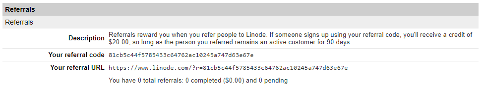 linode Referral code